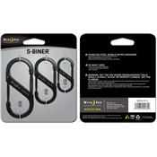 SB2340301 - Lot de 3 Mousquetons S-Biner #2 #3 #4 NITE IZE Black